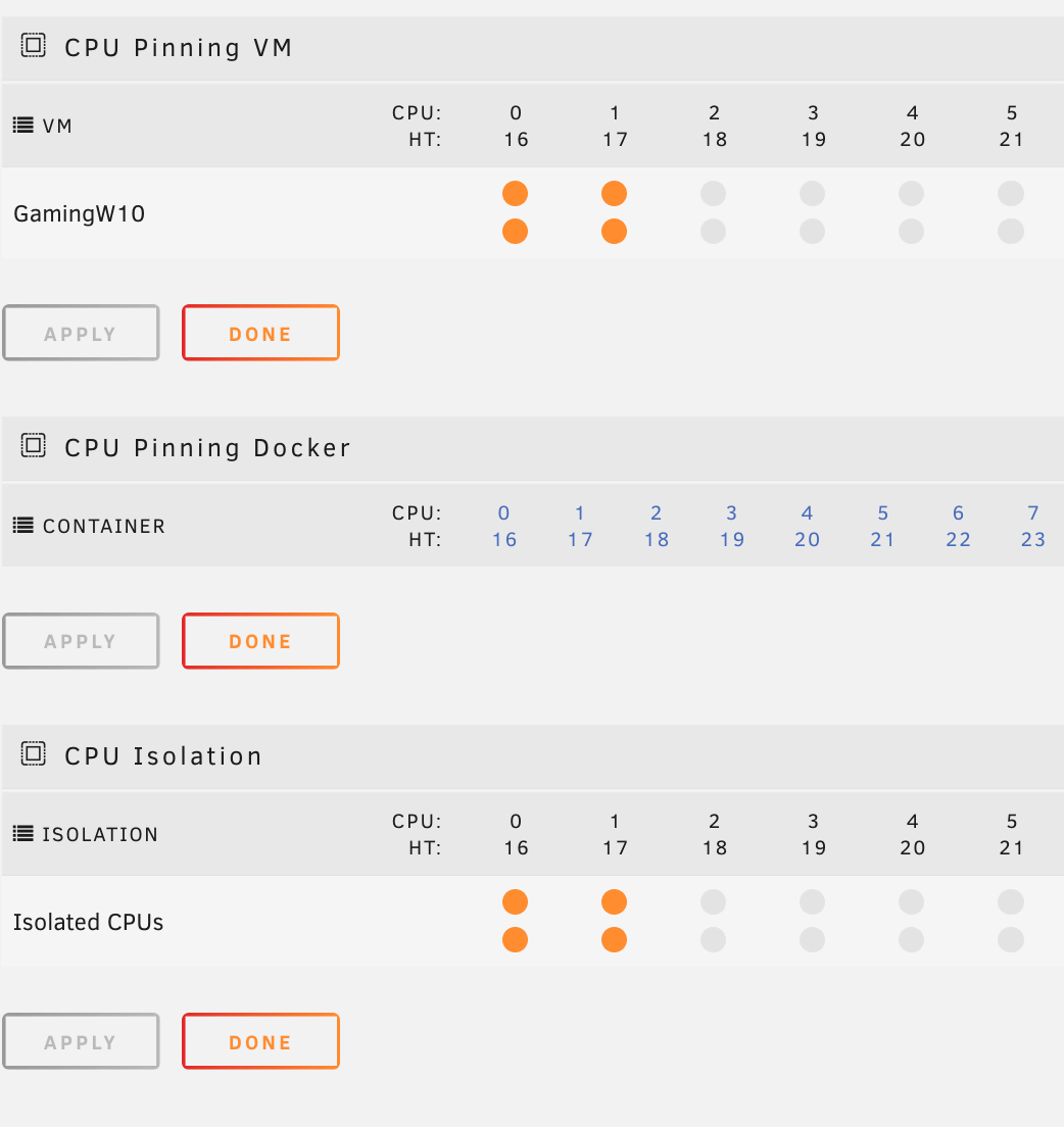 UnRAID CPU Pin